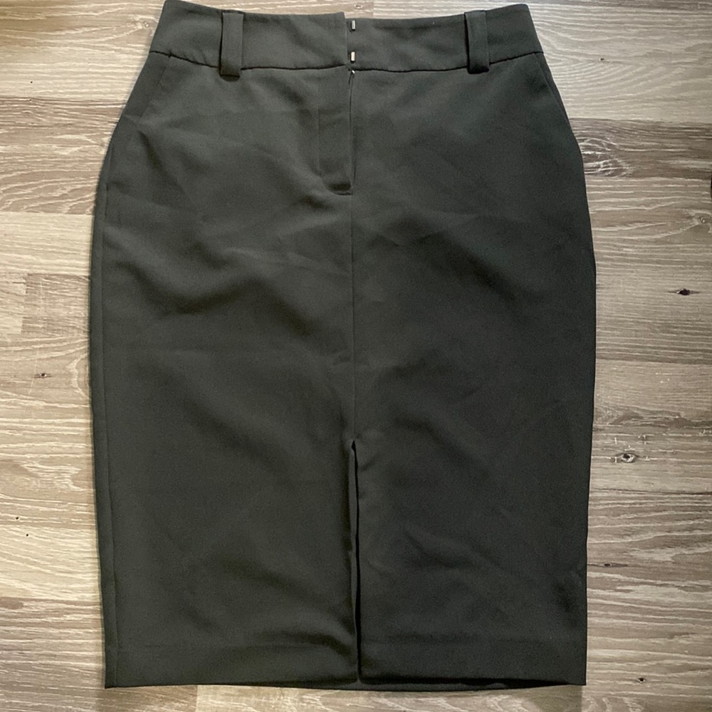 Army Green Dressy Pencil Skirt